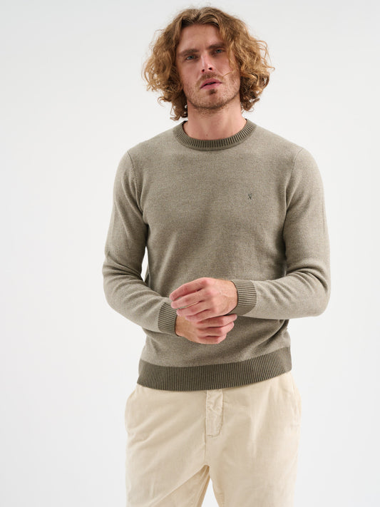 Maglia girocollo jacquard