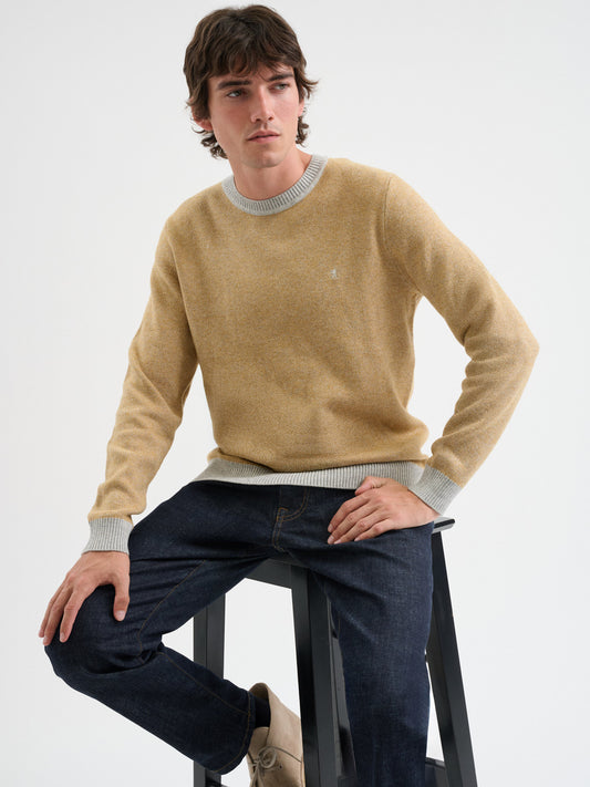 Maglia girocollo jacquard