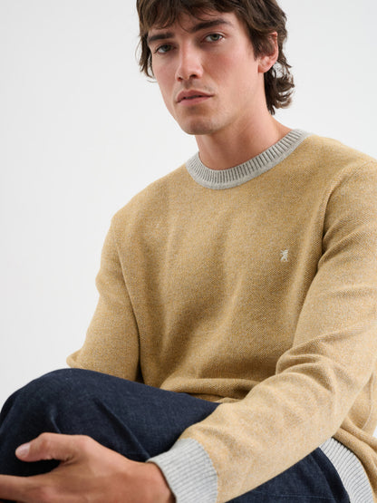 Maglia girocollo jacquard