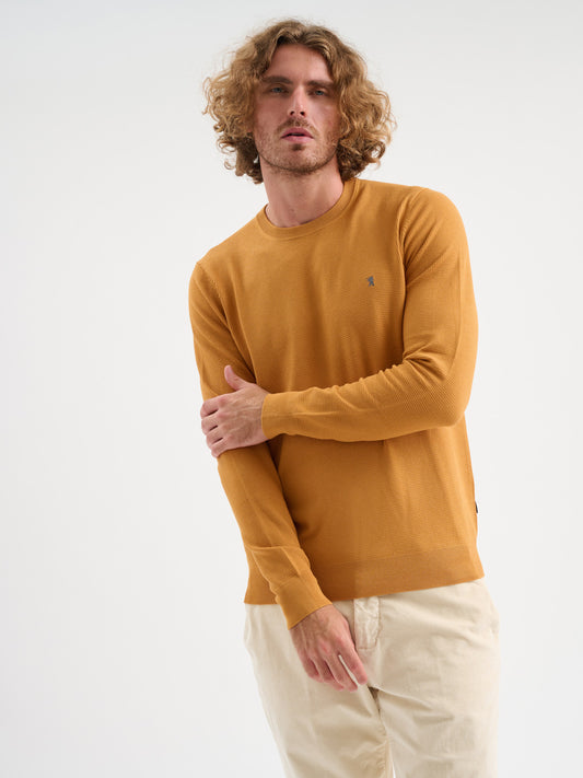 Maglia girocollo waffle