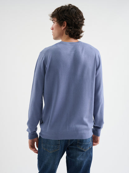 Maglia girocollo waffle