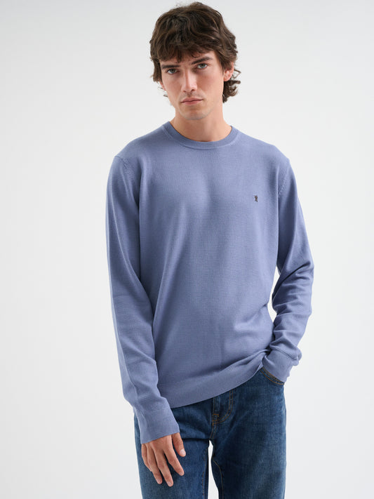 Maglia girocollo waffle