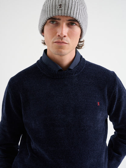 Maglia girocollo in ciniglia