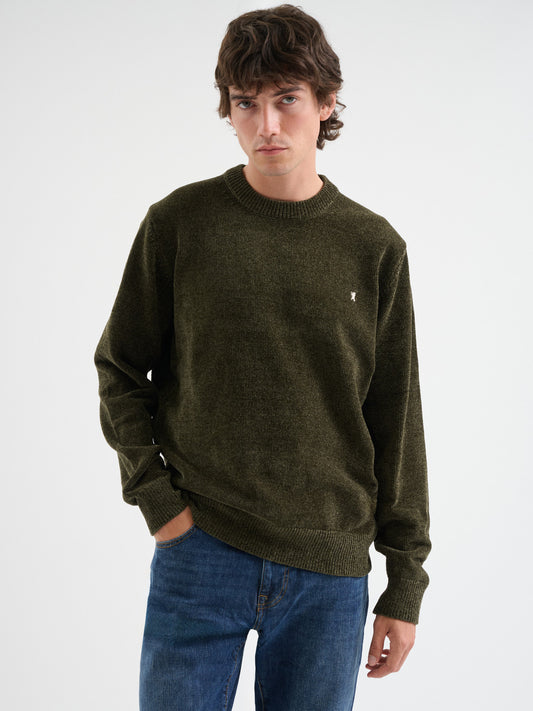 Maglia girocollo in ciniglia