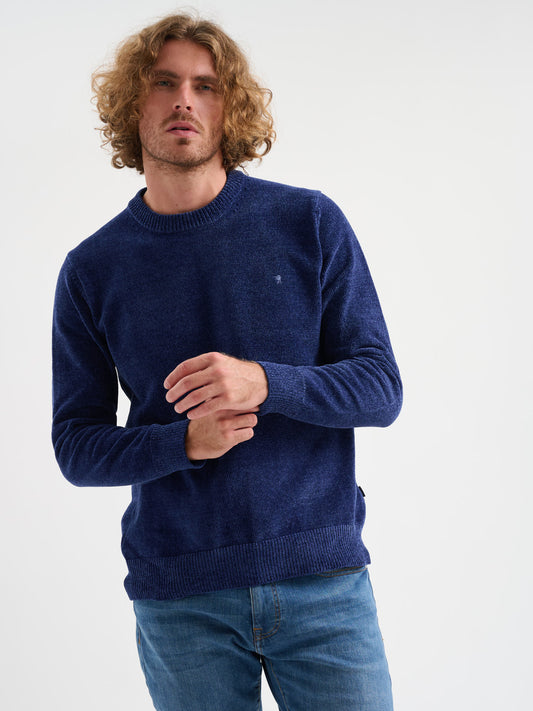 Maglia girocollo in ciniglia