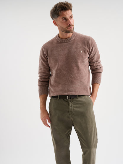 Maglia girocollo in ciniglia