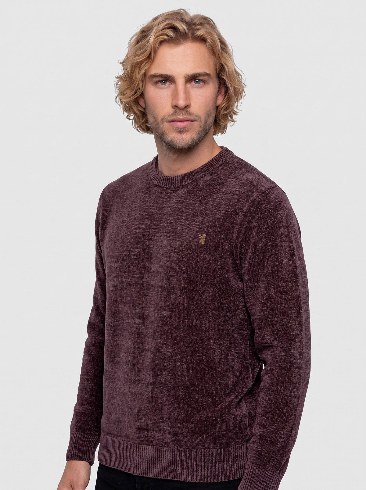 Maglia girocollo in ciniglia