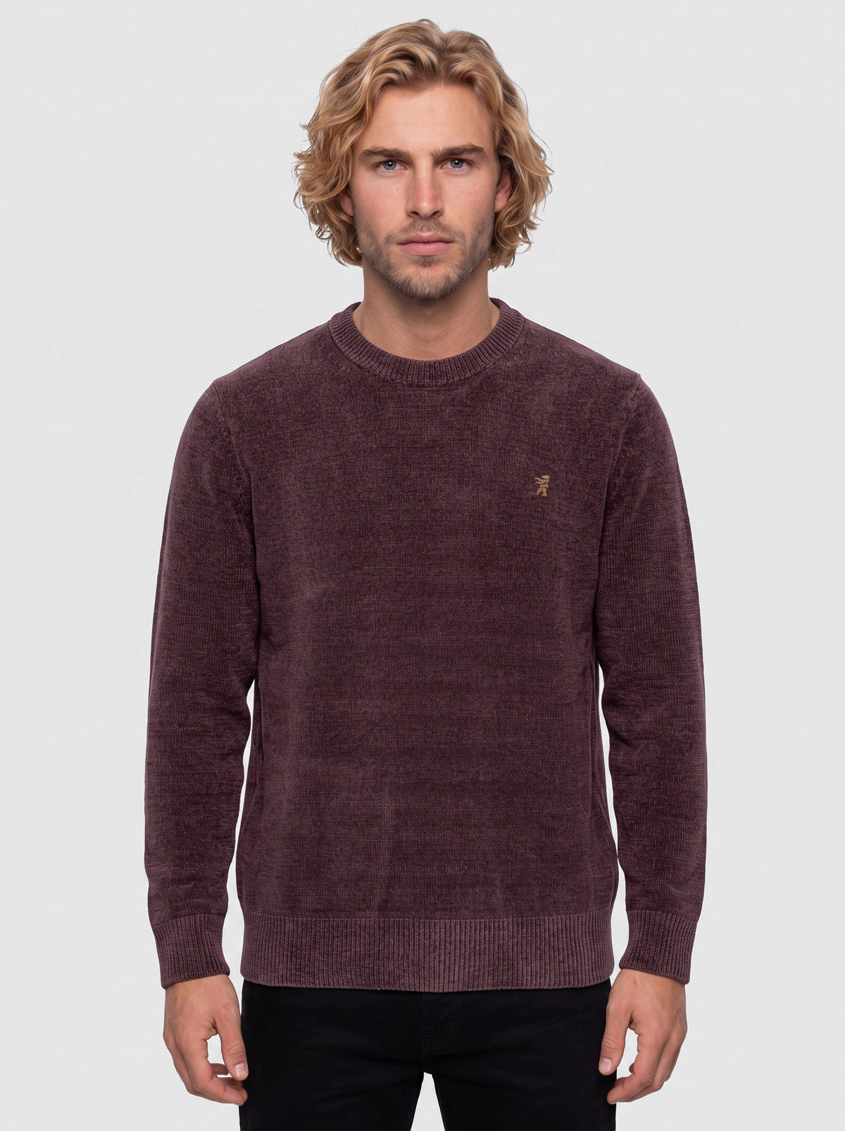 Maglia girocollo in ciniglia