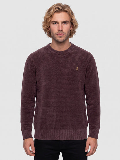 Maglia girocollo in ciniglia