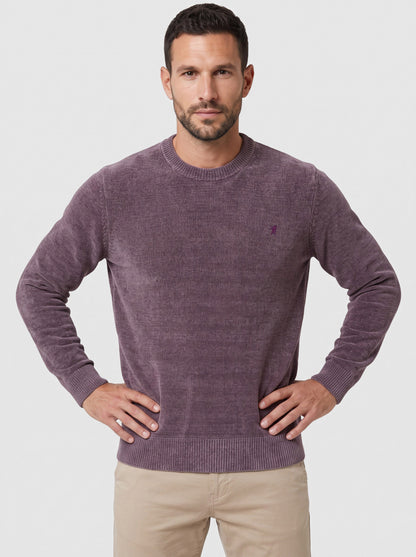 Maglia girocollo in ciniglia