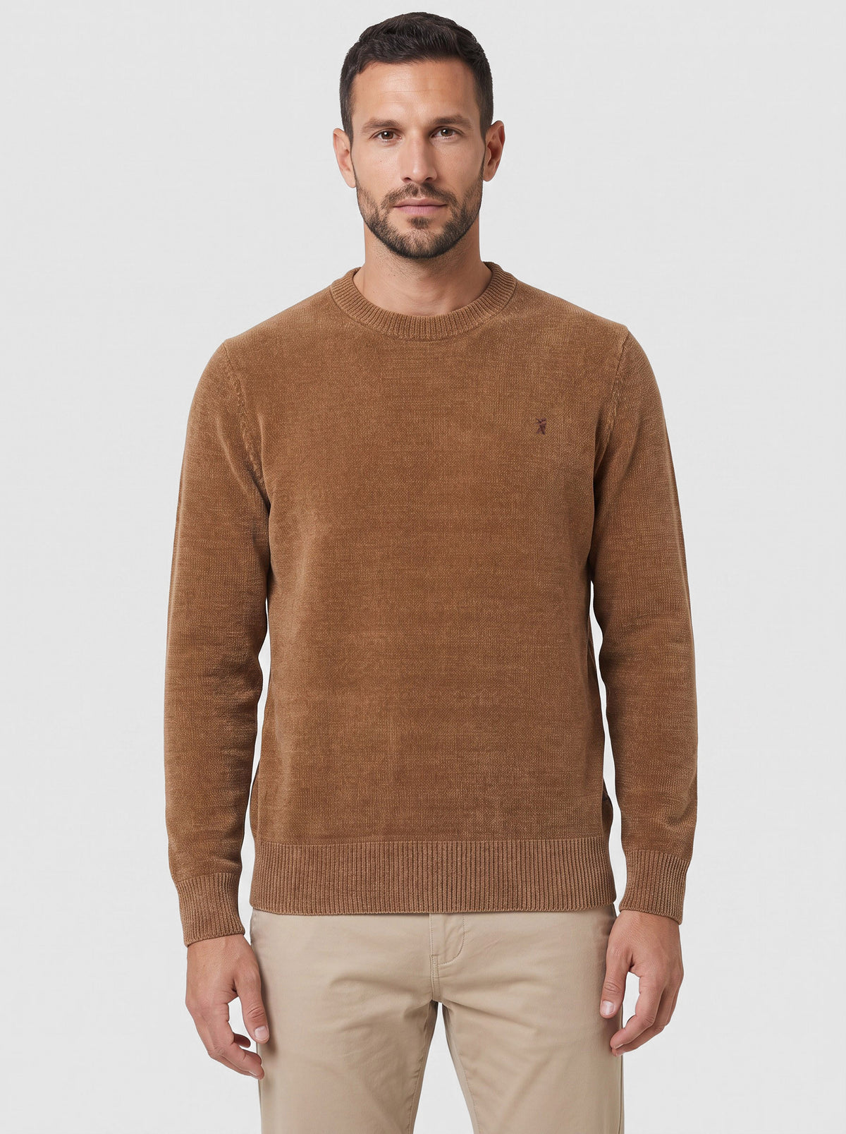 Maglia girocollo in ciniglia