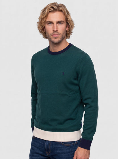 Maglia Girocollo Cotone e Cashmere