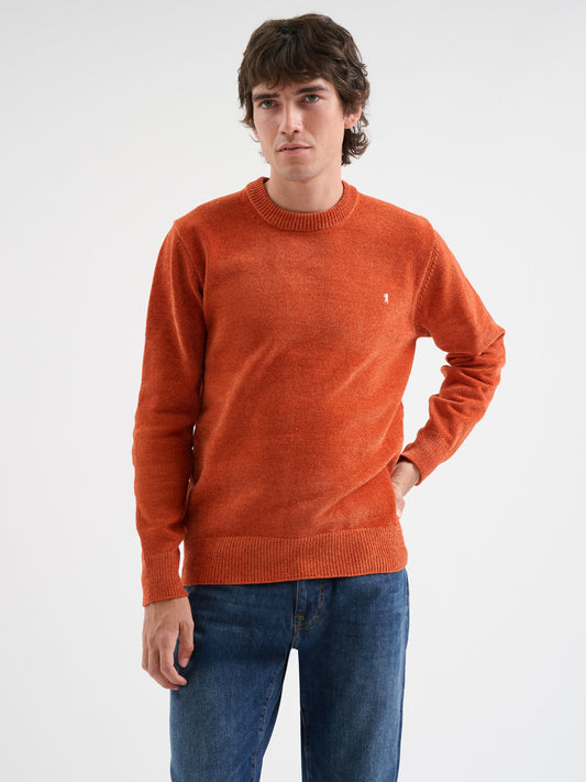 Maglia girocollo in ciniglia
