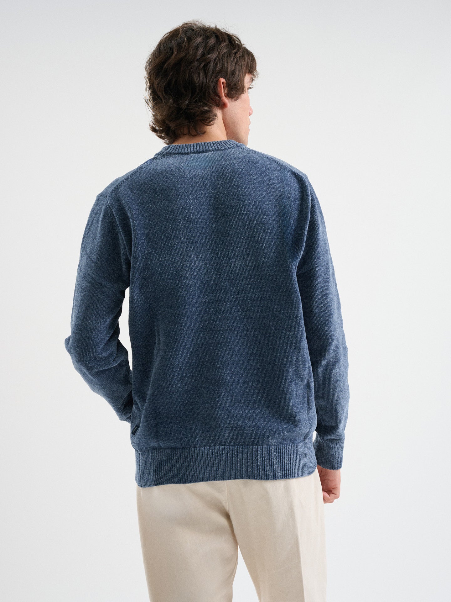 Maglia girocollo in ciniglia
