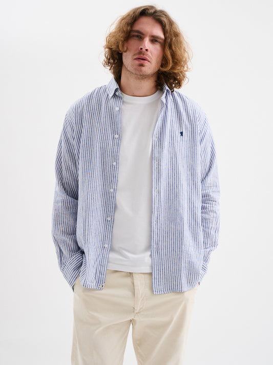 Camicia in Cotone a Maniche Lunghe