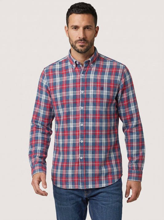 Camicia in Twill a Quadri