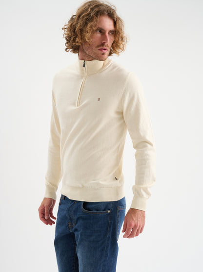 Maglia collo alto half zip
