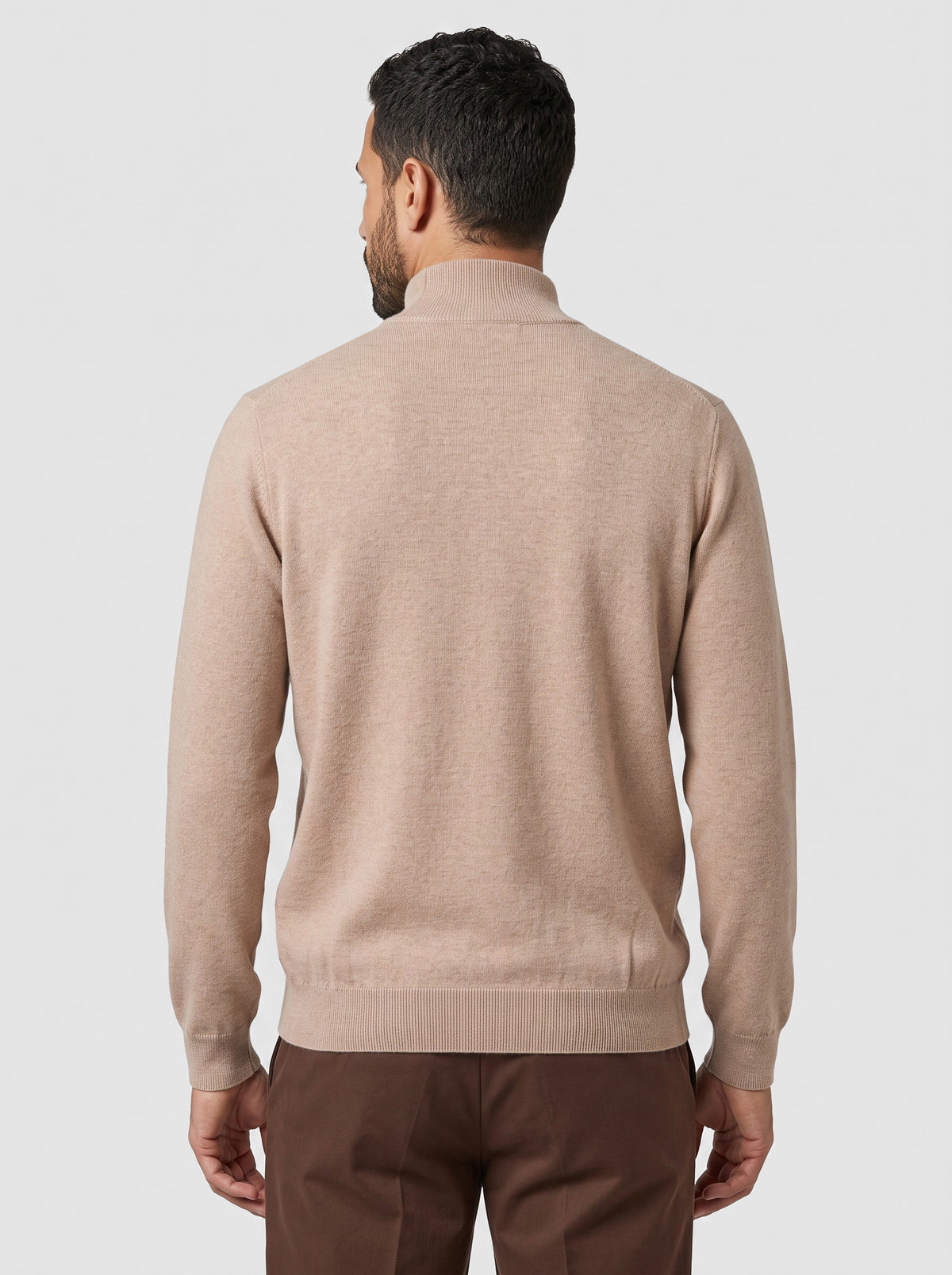 Maglia collo alto half zip