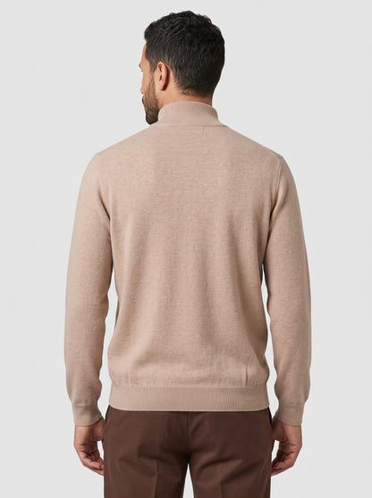 Maglia collo alto half zip