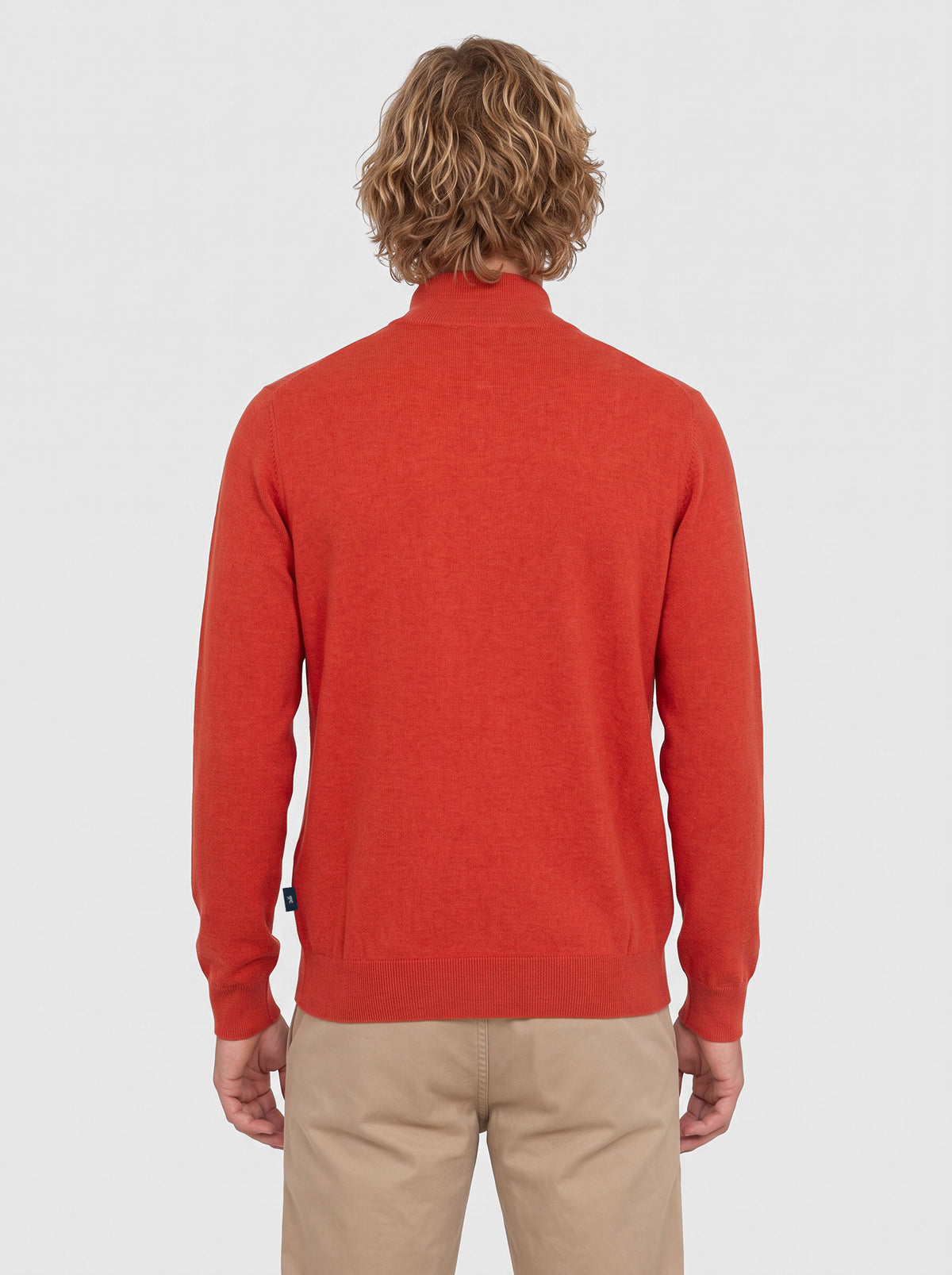 Maglia collo alto half zip