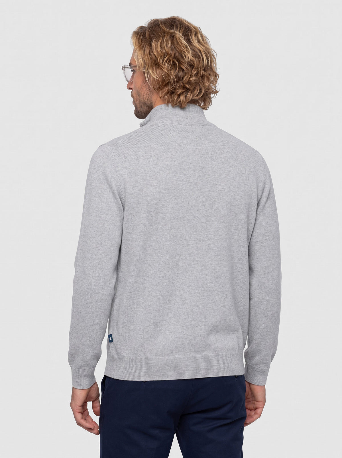 Maglia collo alto half zip