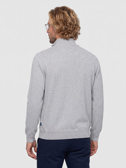 Maglia collo alto half zip