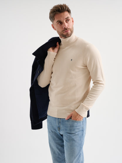 Maglia collo alto in punto miniwaffle