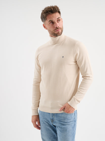 Maglia collo alto in punto miniwaffle