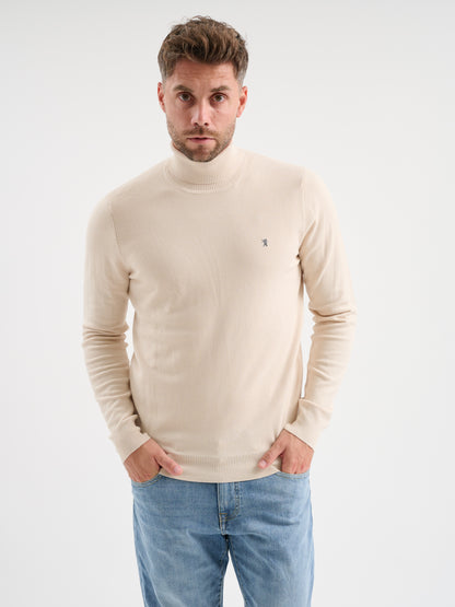 Maglia collo alto in punto miniwaffle