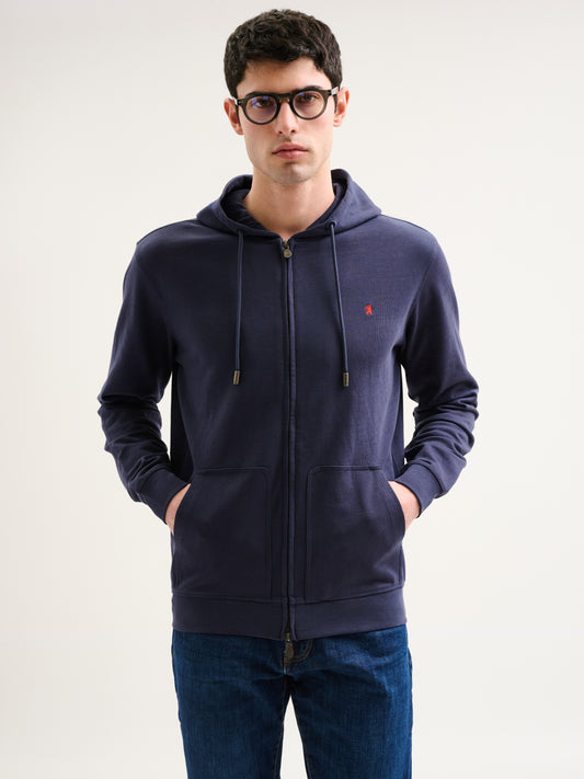 Felpa zip con cappuccio
