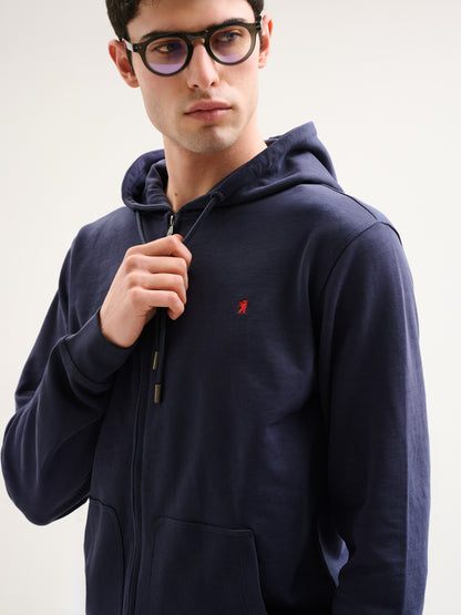 Felpa zip con cappuccio