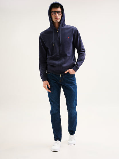 Felpa zip con cappuccio