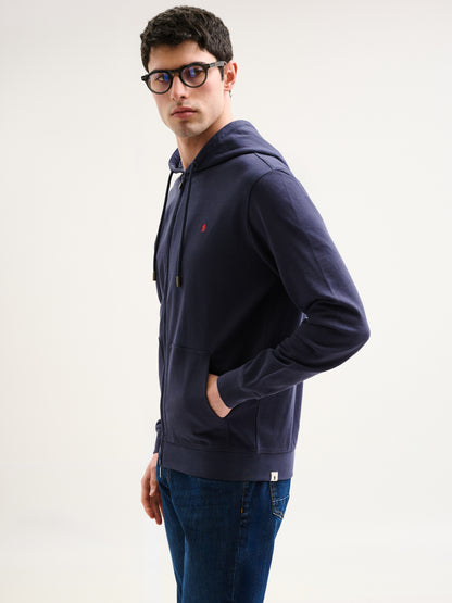 Felpa zip con cappuccio