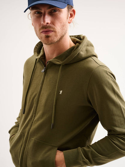 Felpa zip con cappuccio