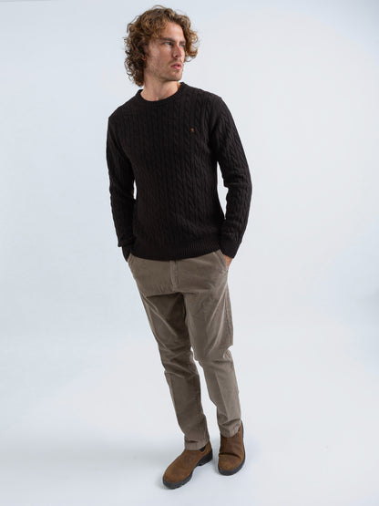 Maglia Girocollo a Trecce