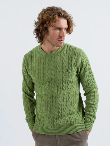 Maglia Girocollo a Trecce