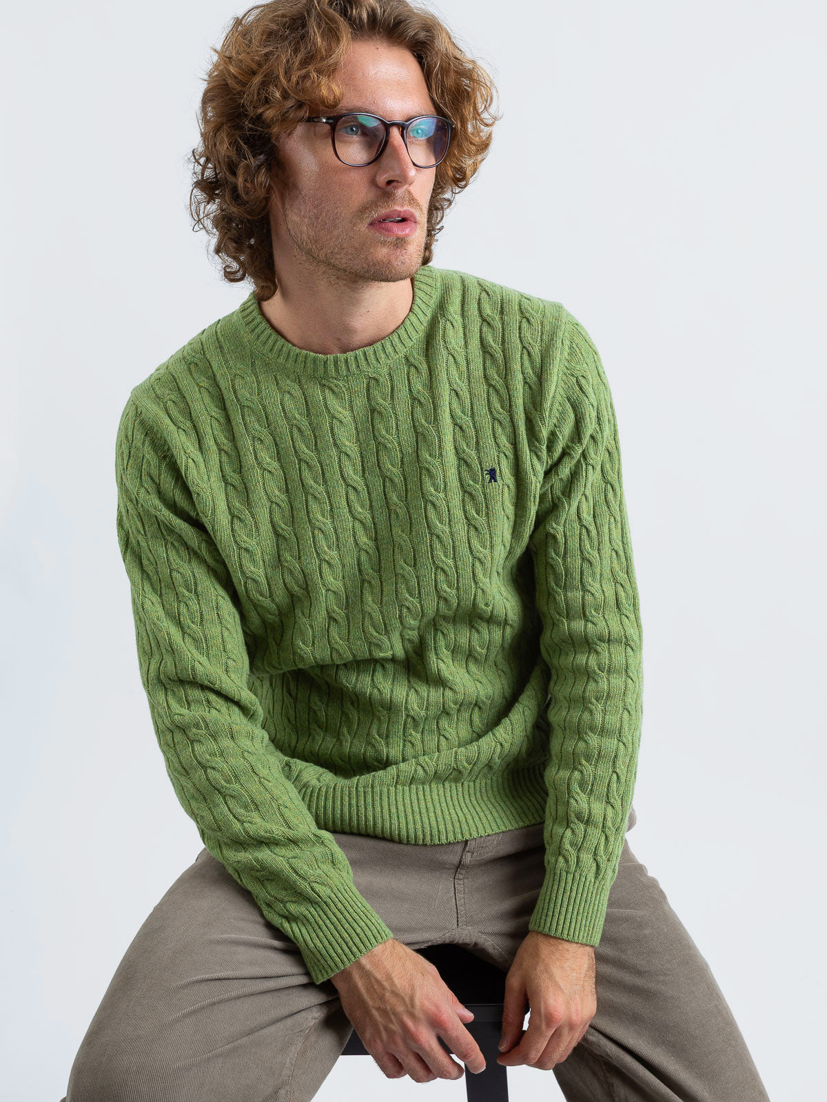 Maglia Girocollo a Trecce