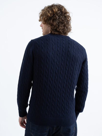 Maglia Girocollo a Trecce
