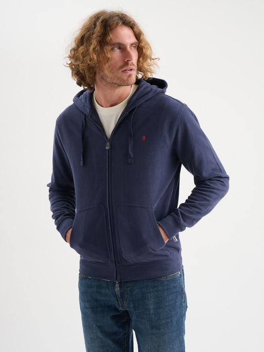 Felpa zip con cappuccio