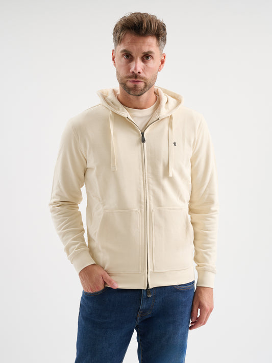 Felpa zip con cappuccio