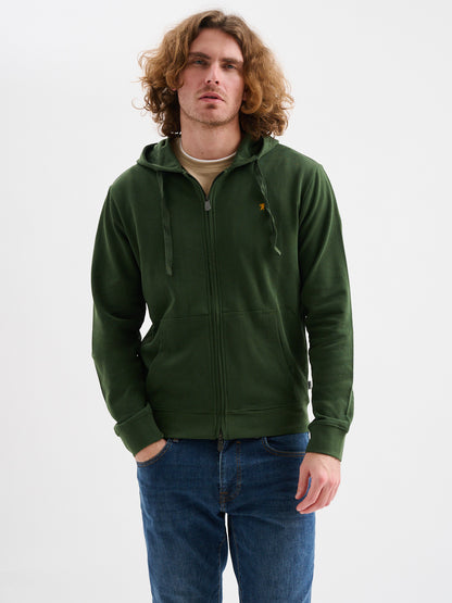 Bomber in Felpa con Cappuccio