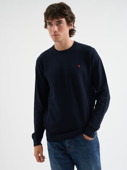 Maglia girocollo waffle