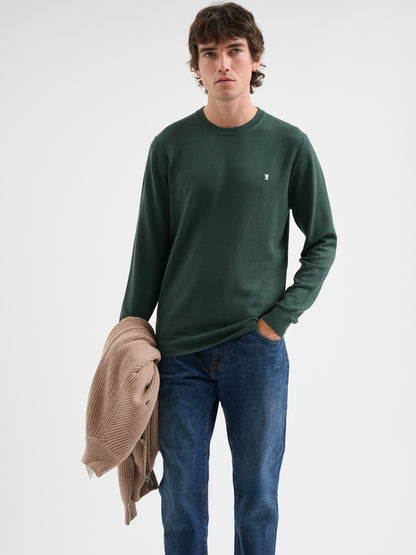 Maglia girocollo waffle