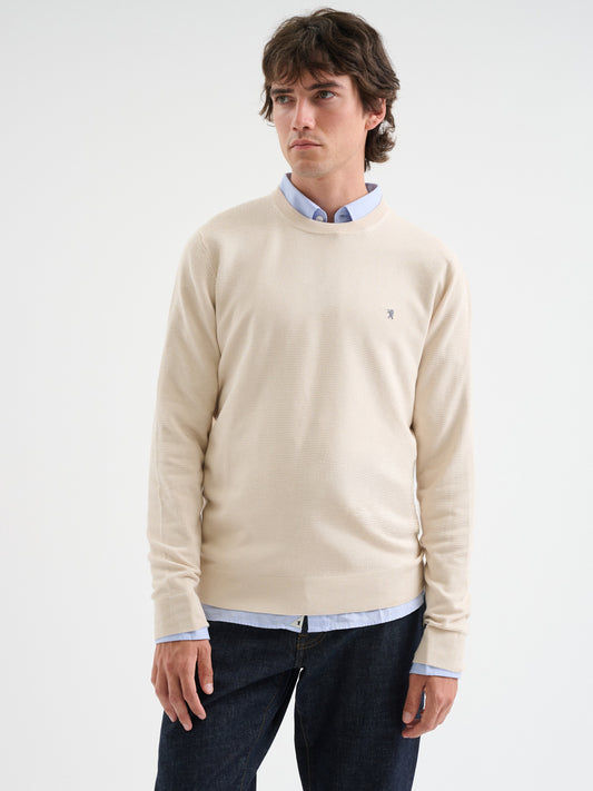 Maglia girocollo waffle