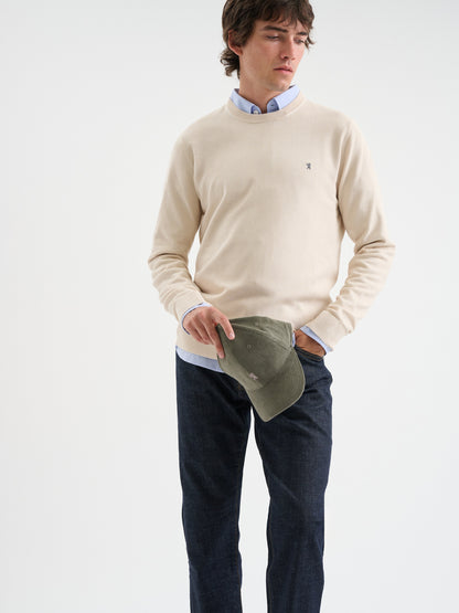 Maglia girocollo waffle