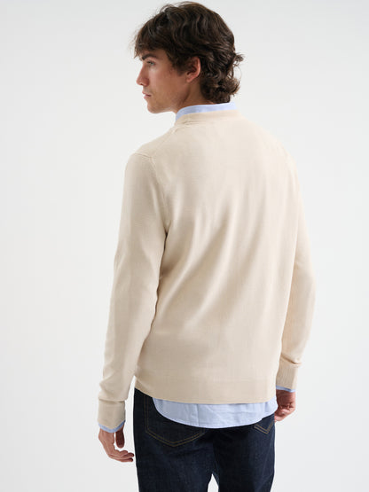 Maglia girocollo waffle