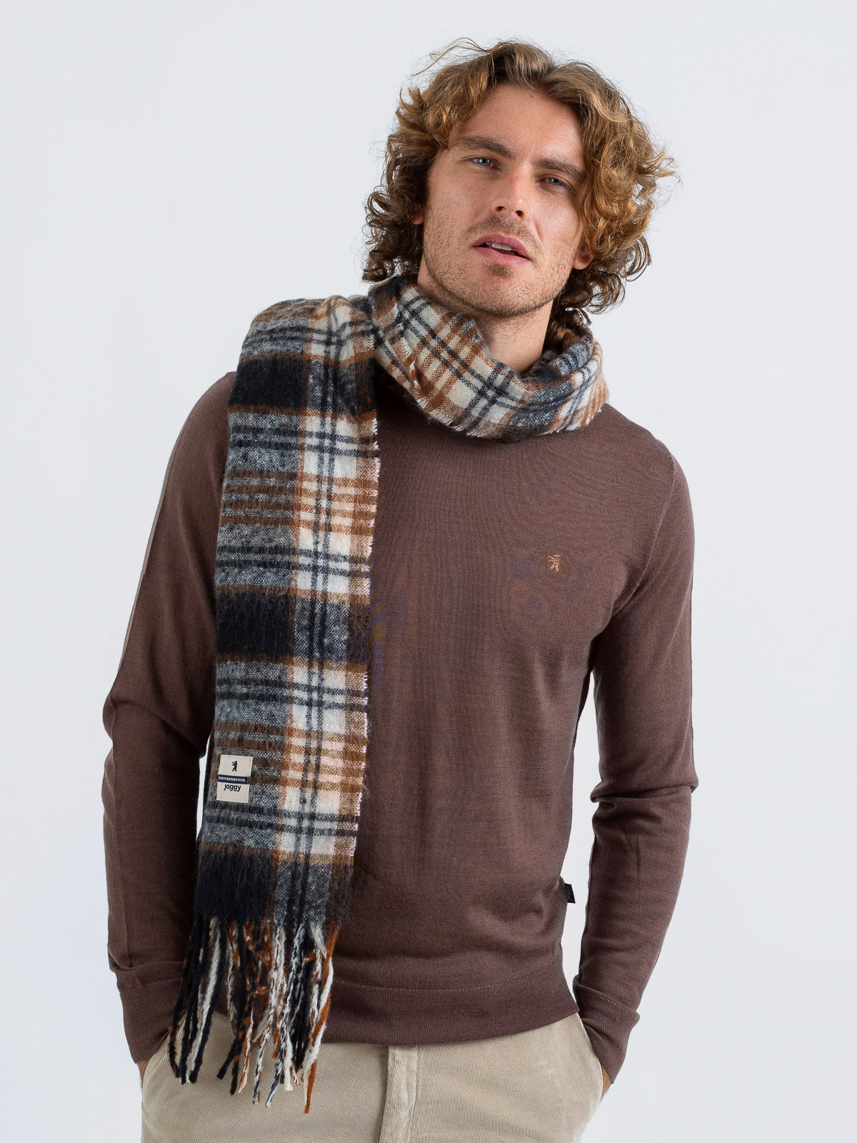Sciarpa a Quadri in Alpaca
